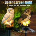 Solar Resin Owl LED Light